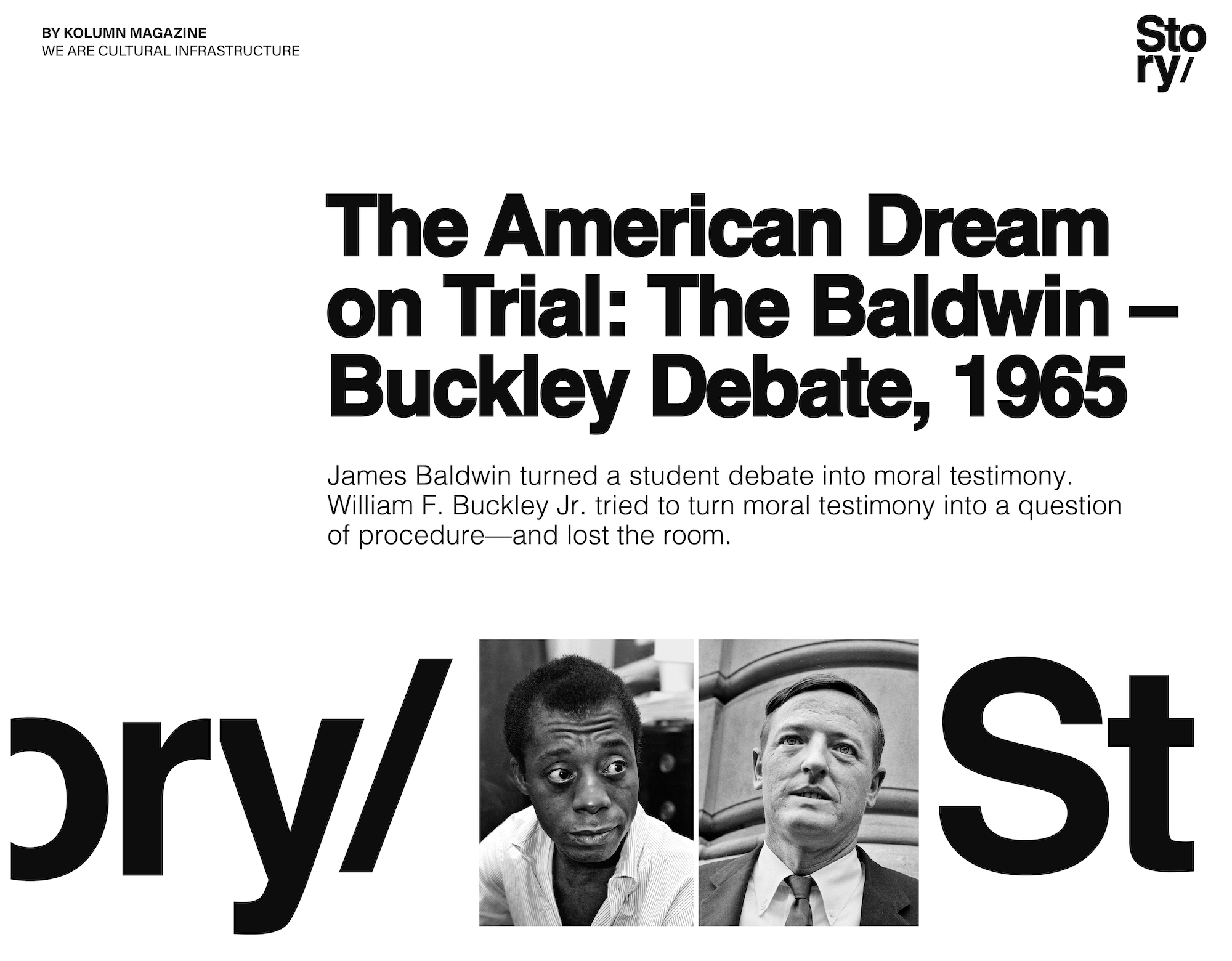 William F. Buckley, James Baldwin, KOLUMN, Cultural Infrastructure, African American News, Black News, African American Journalism, Black Journalism, African American History, Black History, African American Art, Black Art, African American Music, Black Music, African American Wealth, Black Wealth, African American Education, Black Education, Historic Black University or College, HBCU